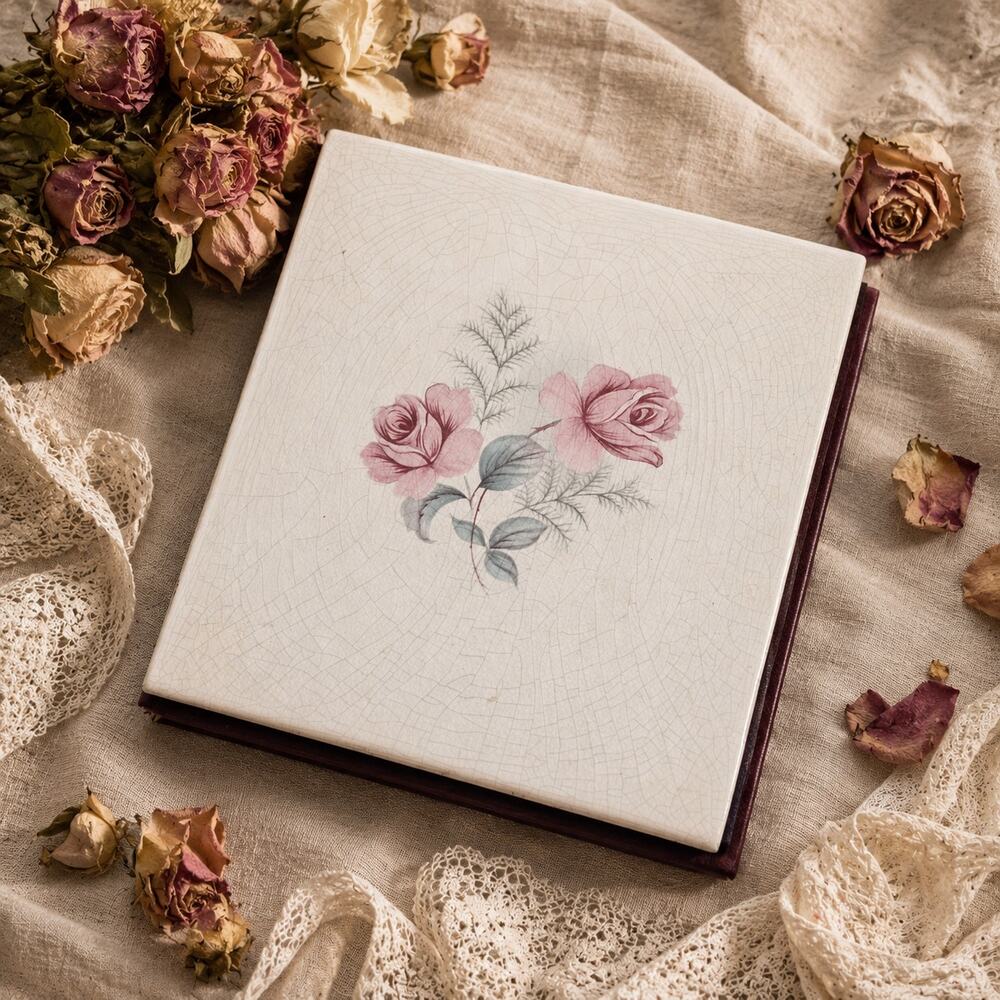 Vintage Rose Photo Album Memory Book | 1980s Melannco Velvet | 80 Capacity